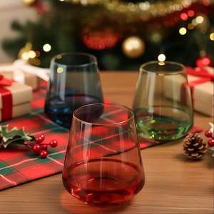 Copa de Vino Corta Tipo Globo, Cristal Soplado a Mano, Cristalería de Color, Clásica, 502 ml, Ecológica, para Bodas, Cumpleaños, Día de la Madre - Product Image 4