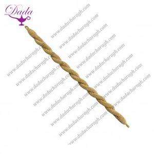 สายรัดข้อมือโลหะสีเงินและสีฟ้าแบบปรับแต่งได้สีทองแท่งบิดเกลียวมาคราเม่พร้อมเคลือบผิวสำหรับใช้ในเสื้อผ้า - Product Image 6