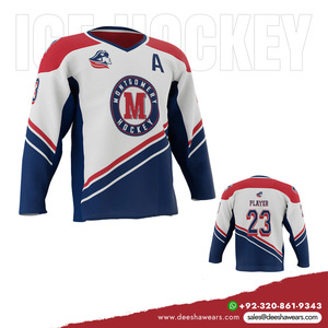 เสื้อฮอกกี้น้ำแข็ง DEESHA ชุดทีมแบบซับลิเมชั่น ระบายอากาศได้ดี กันน้ำ แห้งเร็ว ผลิตจากโพลีเอสเตอร์ 100% ชุดกีฬาสำหรับผู้ชายและผู้ใหญ่ รับสั่งทำ - Product Image 5