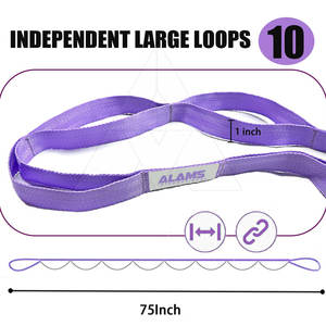 Sangles de yoga d'entraînement de haute qualité fabriquées au Pakistan Sangles de yoga Fabrication en usine Sangles de yoga - Product Image 3