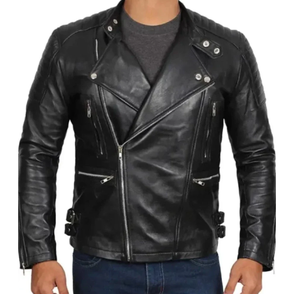 Veste en cuir véritable de concepteur décontracté de qualité supérieure Style classique Esprit Doublure respirante d'hiver Veste en cuir de motard OEM Pak - Product Image 3