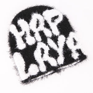 Gorro de mohair tejido Jacquard personalizado al por mayor con dibujos animados bordados en 3D y patrones de letras con su propia opción de logotipo - Product Image 4