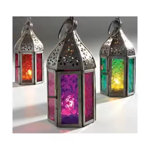 Vente en gros de lanternes Ramadan Eid décoratives de style marocain pour la décoration de mariage et de maison support en métal antique avec design vintage - Product Image 3