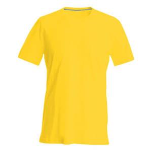 เสื้อยืดคอกลมผ้าคอตตอนสำหรับ100% ขนาด4.5ออนซ์สีเหลืองสำหรับผู้ใหญ่เสื้อยืดสำหรับผู้ชาย - Product Image 1