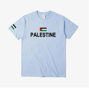 Palestine <b>Watermelon</b> Print T-Shirt Embroidered and Beaded Pure Cotton <b>Tops</b> for Winter Plain Dyed - Product Image 5