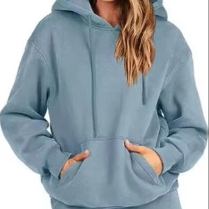 Sudadera con Capucha Premium para Mujer, Suave y Cálida, de Forro Polar, Manga Larga, a la Moda, Holgada, Estilo Urbano, Invierno, Personalizada OEM - Product Image 1