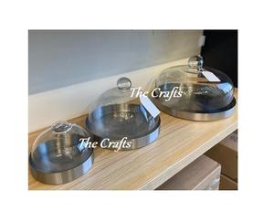 Metal And Wooden Food Serving Tray With <b>Dome</b> Exclusive Quality Serving Tray With <b>Glass</b> <b>Dome</b> For Wholesale - Product Image 4