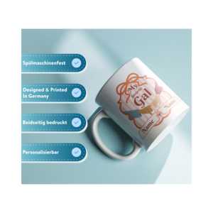 แก้วเซรามิก 330 มล. ลาย "My Favorite Girl" สำหรับเพื่อนสนิท สลักชื่อได้ ดีไซน์ขาวดำ น่ารัก เหมาะสำหรับชาและเครื่องดื่ม - Product Image 2