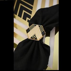 แหวนผ้าเช็ดปากทรงแปดเหลี่ยมวัสดุอลูมิเนียมคุณภาพสูงสำหรับงานแต่งงานและงานเลี้ยงอาหารค่ำในโอกาสอื่นๆ - Product Image 1