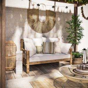 Sofás de bambú natural hechos a mano Juego de sofás interiores de sala de estar de lujo de fábrica de Vietnam - Product Image 5