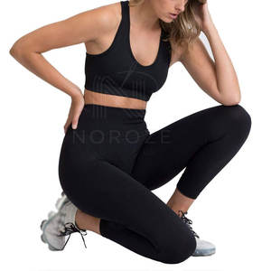 Conjunto Deportivo de Yoga para Mujer de Primera Calidad, Diseño Personalizado, Leggings y Top con Patrón Sólido, Secado Rápido, Transpirable y Ecológico, 2 Piezas - Product Image 5