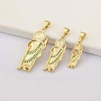 Pendentif Saint Jude Thadée plaqué or en gros QIKU, breloques religieuses chrétiennes à thème apôtre vintage pour la fabrication de bijoux