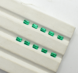 Phòng thí nghiệm phát triển octagon-bước cắt Columbia Emerald, thủy nhiệt Emerald Loose đá quý có thể Birthstone 5x3mm 6x4mm 7x5mm 8x6mm - Product Image 3