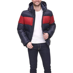 Doudoune d'hiver en laine High Street Windproof Hooded Collar Water-Resistant Zipper Front Logo Nylon Shell Washed - Product Image 5