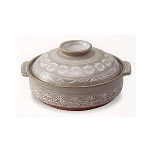 Ih หม้อดินเคลือบเซรามิกสำหรับ3ถึง5คนเครื่องปั้นดินเผามิชิมะผลิตในประเทศญี่ปุ่น banko Ware Uchiyama - Product Image 1