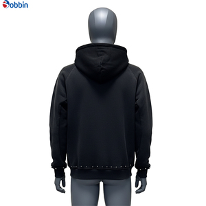 Sudadera con Capucha de Algodón Grueso de Alta Calidad con Cierre, Logotipo Personalizado, Último Diseño, Térmica, con Pedrería, Lavado Ácido Decolorado, Talla Grande - Product Image 5