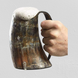 Jarra de Cuerno Vikinga Ecológica y Natural, con Diseños de Animales Grabados a Mano, Estilo Antiguo y Duradero para el Hogar y Hoteles - Product Image 4