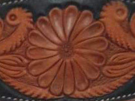 Western Horse Headstall Premium Bride en cuir de vachette usiné à la main avec motif floral Équipement d'équitation durable Exportation indienne - Product Image 5