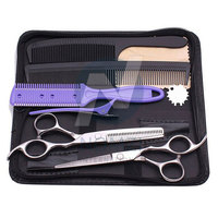 Haute qualité personnalisé 5-6 pouces en acier inoxydable barbier coupe de cheveux ciseaux amincissement coiffure ciseaux beauté accessoires peigne