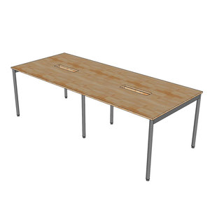 Contemporary Minimalist 240x120cm Conference <b>Table</b> with Steel <b>Legs</b> and <b>Adjustable</b> MFC Top - Product Image 3