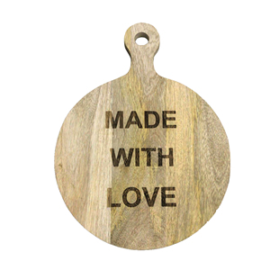 Prisma Designs Tabla de cortar de madera Diseño floral grabado Charcutería Bandeja para servir Tabla de queso de madera maciza decorativa 2,0 cm - Product Image 4