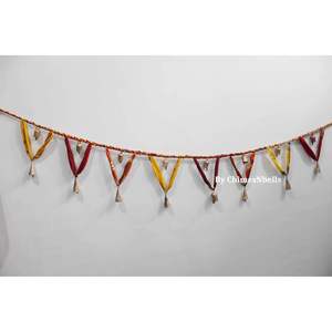 Guirlande de clochettes artisanale de 1,5 mètre sur le thème bohème pour la décoration de fêtes intérieures et extérieures, pour jardin, patio et autres espaces - Product Image 6