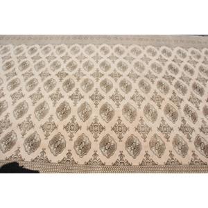 Turkish Vintage Rug 8.3x12.5 ft, <b>Brown</b> Ikat <b>Wool</b> Rug - Product Image 4