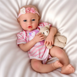Babeside Ethan 16 Zoll Lebensechte Silikon-Reborn-Babypuppe, Mädchen, Ganzkörper, Weiche Haut, Offene Augen Design - Product Image 3