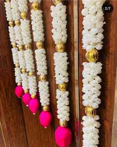 Cuentas de loto de madera Sola para colgar en la pared para decoración de bodas, guirnaldas de fondo de tendencia con campanas, fiesta de oficina en casa y puerta - Product Image 2