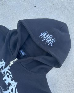 Sudadera con capucha de invierno personalizada para hombre con diseño de araña 3D Sudadera con capucha y cremallera bordada de nuevo diseño más vendido - Product Image 5