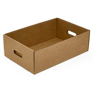Boîtes de rangement rectangulaires en carton ondulé de style solide - Product Image 1