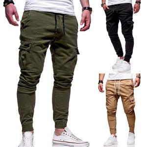 2025 respirant hommes Style décontracté pantalon Logo personnalisé haute qualité 100% coton tissu taille élastique pour des vêtements de sport confortables - Product Image 3