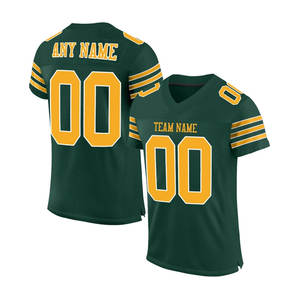 Vente en gros d'uniformes de sport de football américain rétro personnalisés brodés avec numéro de nom court imprimé de techniques vêtements de football - Product Image 1