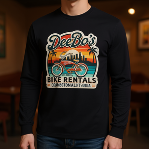 T-shirt a maniche lunghe Deebo's Bike Rentals, T-shirt promozionali con motivi della cultura pop degli anni '90 e Beach Cruiser - Product Image 3