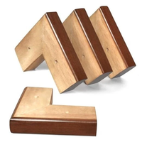 Pieds de meubles en bois massif triangulaires de remplacement, robustes, faciles à installer, pour l'extérieur, salon, canapé, hôpital, hôtel, atelier