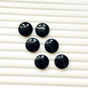 6 Pieces Blue Sunstone Cabochon Gemstone Lot Round Hydro Quartz Polished Stones for Jewelry Making - Product Image 1