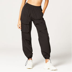 Pantalones deportivos informales de algodón con cintura y cordón para mujer, gran oferta y de alta calidad con logotipo personalizado - Product Image 1