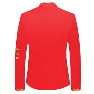 Blazer de Terciopelo de Doble Botonadura con Rayas Doradas, Ajustado, Transpirable y de Alto Rendimiento para Hombre, Chaqueta de Lujo para Bodas y Fiestas - Product Image 5