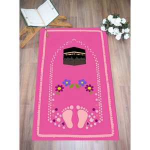 Tapis de prière islamique rose : Tapis de culte musulman antidérapant, avec tapis moelleux - Product Image 2