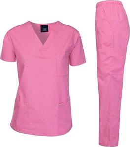 <b>Top</b> Selling 22 Colors Nurse Scrub Set Washable Medical Uniform Operating Suit Work Clothes Men Women - Product Image 4