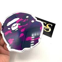 Tuile à cils en acrylique violette Bape, impression de logo personnalisée, vente en gros, tuile à cils durable avec aimants, service OEM