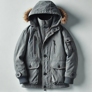 Parka d'hiver détachable de haute qualité pour hommes, manteau matelassé en duvet avec longue longueur et décoration en fourrure, veste à capuche - Product Image 4