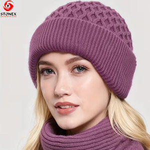 หมวกแก๊ปแฟชั่นสำหรับฤดูหนาวและฤดูหนาวสินค้ามาใหม่สีล้วนอบอุ่นน่ารักปรับแต่งได้ตามต้องการ - Product Image 4