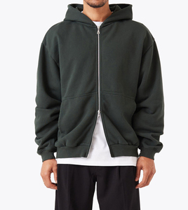 Sweat à capuche zippé pour homme, vêtements de sport décontractés, polaire doux, manches longues, chaud, streetwear d'extérieur, usage quotidien hivernal, confort, 100% coton - Product Image 1