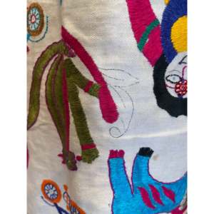 Manteau brodé réversible vintage - Col montant, fermeture éclair à bouton unique, tissu tissé respirant, manches longues, taille M - Product Image 5