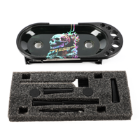UKETA Mini Kit Set New Multi Function Smoking Accessories Tray Set with Metal Foldable Stand Tin Rolling Tray and Cone Filler