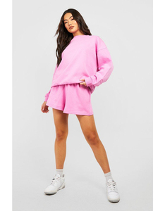 Pantalones cortos de lana para mujer, conjunto de 2 piezas para Fitness, sudaderas, pantalones cortos, chándal, sudaderas de manga larga, conjunto de Tops para mujer - Product Image 4