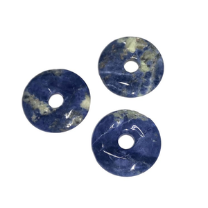 Alta calidad cristal donut sodalita cuentas colgantes joyería hacer donut moneda colgante piedras preciosas para joyería fabricación mayorista - Product Image 5