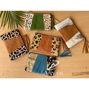 กระเป๋าหนังวัวแท้มีพู่ห้อยสำหรับผู้หญิงกระเป๋าคลัทช์ที่ใส่บัตรเครดิตหรูหราทันสมัยทันสมัย - Product Image 1