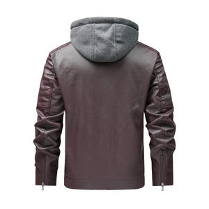 Vestes en cuir PU personnalisées 2026, mode masculine, coupe-vent, vestes de moto en cuir, veste bomber en cuir PU, vêtements de rue - Product Image 2